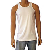 Single Jersey White Cotton Vests