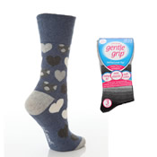 Gentle Grip Socks Hearts by Drew Brady