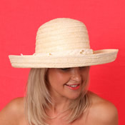 Ladies Wide Brim Straw Hat