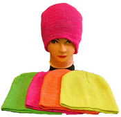 Neon Glitter Beanie Hat