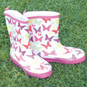 Girls Butterfly Wellies