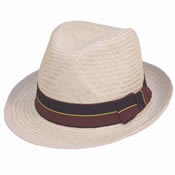 Mens White Straw Panama Hat