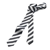 Black & White Stripe Tie