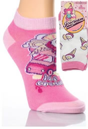 Girls Ice Cream Trainer Socks