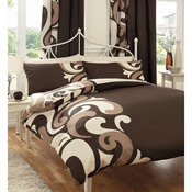 Grandeur Chocolate Duvet Set Bedding