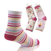Girls Novelty Computer Spot/Flower Socks