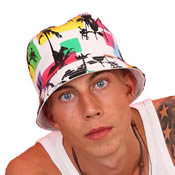 Adult Reversible Bush Hat Hawaiian
