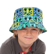 Childrens Surf Print Bush Hat