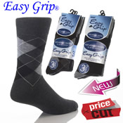 Mens Easy Grip Socks Argyle