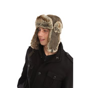 Adult Faux Leather Trapper Hat