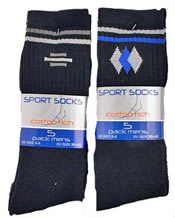 Mens 6-11 Sport Socks 5 Pack