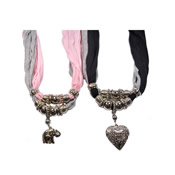 Ladies Double Scarf with Charm