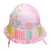 Baby Girls Bucket Hat with Flowers