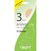 Ladies 15 Denier Anklets with comfort top