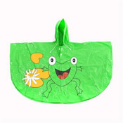 Childrens Frog Poncho Showerproof