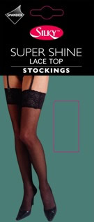 Super Shine Lace Top Stockings