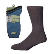 Mens 3 Pack 100% Cotton Socks Gold