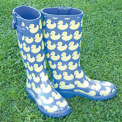 Ladies Duck Print Wellies