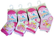 Girls Baby Computer Socks Bow and bird