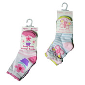Baby Girl Computer Socks Butterfly
