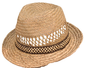 Straw Mens Trilby Hat