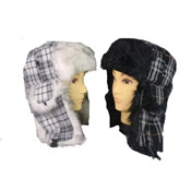 Adult Checked Trapper Hats