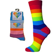 Wide Stripe Design Ankle Socks 4-6