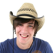 Adults Straw Cowboy Shapeable Hat
