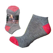 Trainer Socks with Coloured Heel & Toe