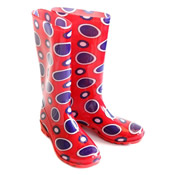 Ladies Blue Spot Wellies