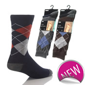 Mens Argyle Suit Socks 2 Pack