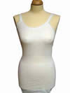 Thermal French Neck White Vest