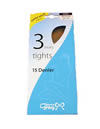Ladies 3 Pack Tights 15 denier